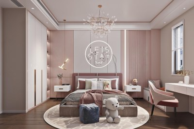 现代女孩房3D模型下载